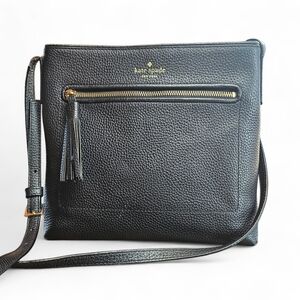 Kate Spade Black Pebble Grain Leather Chester Street Dessi Crossbody Bag